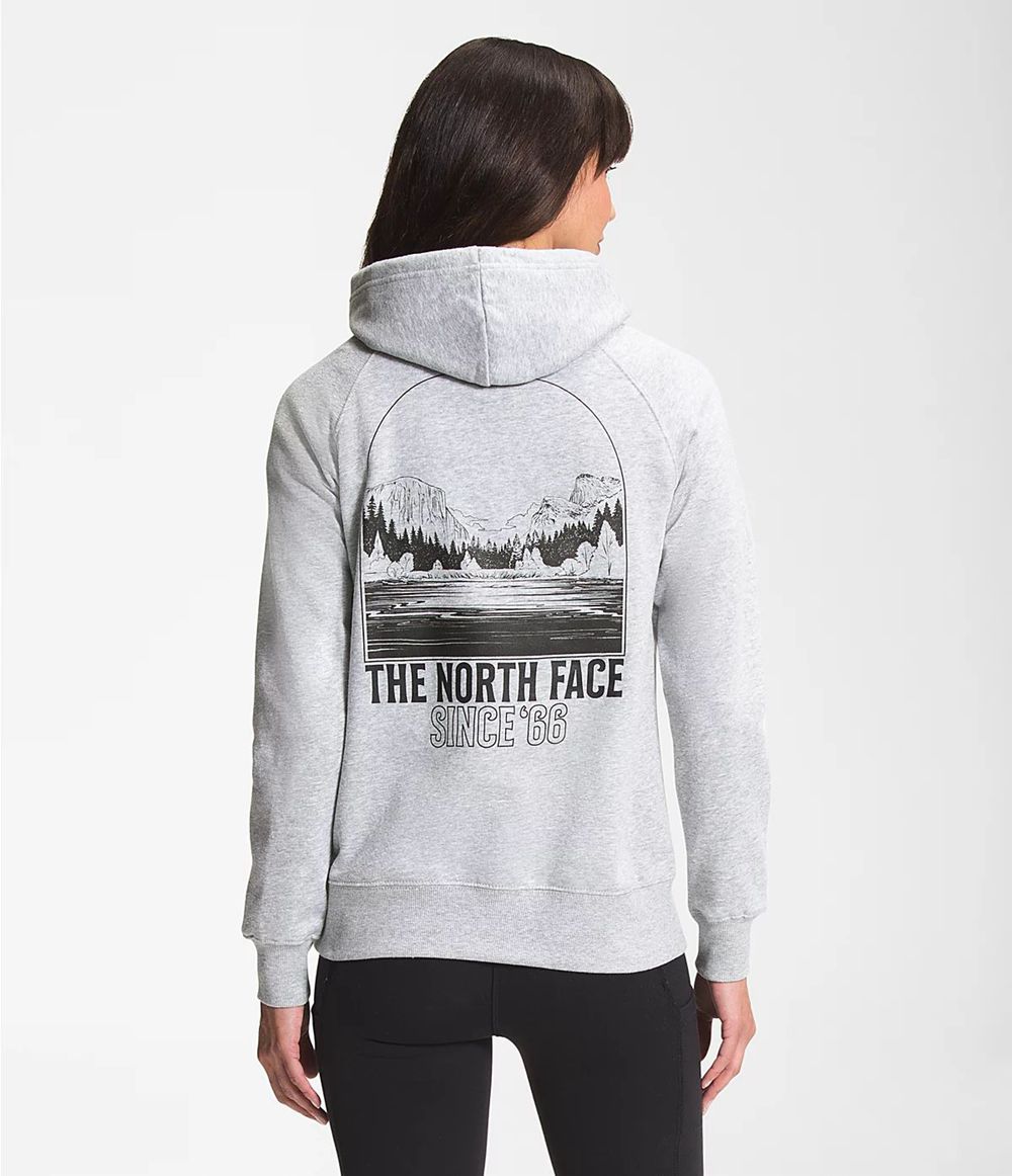 The North Face Mountain Peace Kapuzenpullover Damen - HellGrau CH-924NDPU